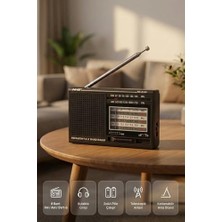 AyrStore Siyah Taşınabilir Pilli Cep Radyosu Deprem Çantası