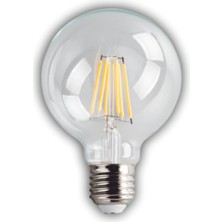 K2 5 Adet Kendal KES506 Glop LED Rustik Ampul 6W 3200K Gün Işığı E27 Duy