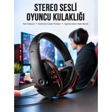 Arenes Oyuncu Kulaklığı Kulak Üstü Kablolu Stereo Mikrofonlu Yumuşak Kulak Yastığı Yeni Nesil - Lisinya