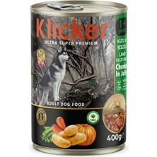 Klicker Kuzulu Sebzeli Pate Köpek Konserve 400 gr