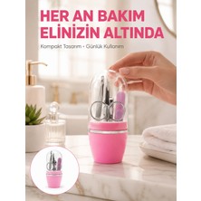 Hobilinka Tırnak Bakım Manikür Pedikür Seti 4 Parça Pembe Pratik Günlük Kullanım Yeni Nesil