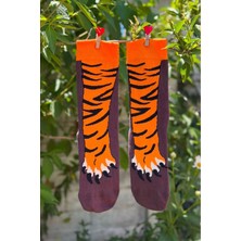 Lou Socks Unisex Kaplan Pençe Desenli Soket Çorap