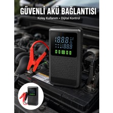 Hobilinka 12.000 Mah Şarjlı Araç Akü Takviye ve Işıklı Hava Kompresörü Yeni Nesil