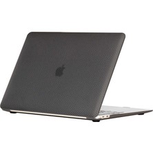 Lyon Tech Apple MacBook Air 13.3 Inç 2020 A2337 Uyumlu Zore Msoft Carbon Fiber Tasarımlı Sert Koruyucu Kapak Çizilme ve Darbe Koruma