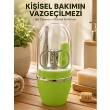 Hobilinka Taşınabilir Yeşil Manikür Seti Kapsüllü Kişisel Bakım Çantası