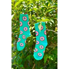 Lou Socks Unisex Donut Desenli Renkli Soket Çorap