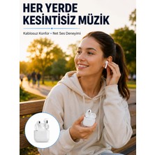 Hobilinka Bluetooth Kulaklık Beyaz Çağrı Cevaplama Dokunmatik Kontrol Kablosuz Yeni Nesil