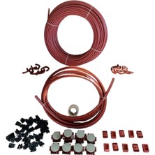​VOLT724 1+1 Daire Elektrik Tesisatı Beton Tabla Seti - 14'lük 25'lik 10 Atü PVC Boru Buat Dirsek Takoz Paspayı Paket Tesisat Malzemeleri