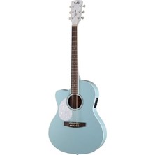 Açık Gözenekli Gökyüzü Mavisi Mat Akustik Gitar ile Fark Yaratın