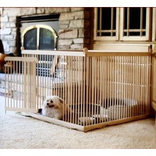 Sık Aralıklı Ahşap Köpek Çiti, 1 M2, Küçük Irklar Için