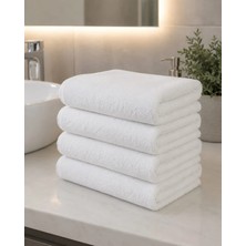 Antik Otel %100 Pamuklu Banyo Havlusu 90 x 140 Beyaz (4 Adet)