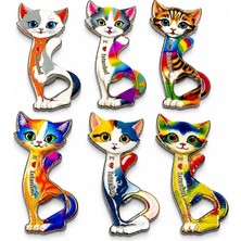 Mudanis Kedi Tasarımı Istanbul Temalı Buzdolapı Süsü Magnet ALK5409