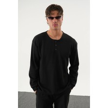 Redline Taren Oversize Erkek Kışlık Düğmeli Sweatshirt