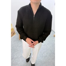 Redline Olver Oversize Triko Uzun Kollu Kazak Siyah