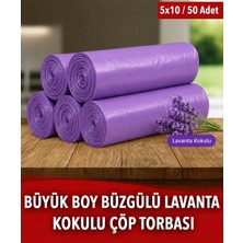 MR Nejat 50 Adet Lavanta Kokulu Büzgülü Büyük Boy  Çöp Torbası 65x70 cm MR.NEJAT