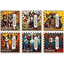 Mudanis Kedi Tasarımı Istanbul Temalı Buzdolapı Süsü Magnet ALK5406