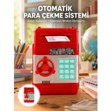 Teknoparkx Kırmızı Şifreli Atm Kasa Para Yutan Kumbara - Lisinya