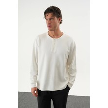 Redline Taren Oversize Erkek Kışlık Düğmeli Sweatshirt