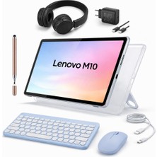 Lenovo Tab M10 4gb 128GB 10.1" Tablet+Kılıf+Klavye+Mouse+Şarj Başlığı (Kalem Hediyeli)