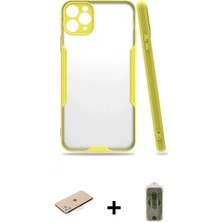 Marsilyan™- iPhone 11 Pro Kılıf Atlas Asil Serisi - Siyah Joko Magic 5d Hayalet Cam + Renkli Kamera Lens Koruma Cam - Mı