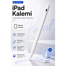 Exenar iPad Tablet Kalemi Manyetik Stylus Pen Eğim Sensörlü Avuç Içi Engelleme Usb-C Şarjlı 1 Yedek Uç
