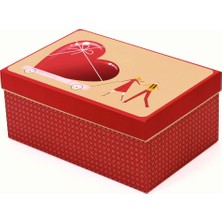 Decobox Hediye Kutusu 30X20X13 Cm 2 Parça Geri Dönüştürülebilir Dikdörtgen Kutu