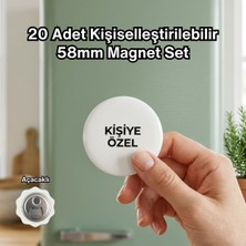 Tabloe 20 Adet Kişiye Özel Açacaklı Buzdolabı Magneti, Paslanmaz Kişiselleştirilebilir Buzdolabı Magneti, Etkinlik Için 5.8cm