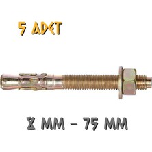 Made Klipsli Çelik Dübel 8X75 mm - 5 Adet
