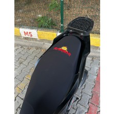 Utku Giyim Baskılı Tüm 50 cc 100 cc 125 cc Scooterlara Uyumlu Motosiklet Sele Kılıfı Siyah Renk