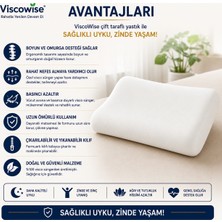 Viscowise Double Çift Taraflı Yastık/60*40*14/12 cm (Çantalı)
