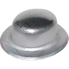 Gümüş Renk Hologramlı Plastik Yuvarlak Melon