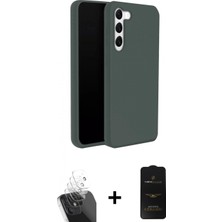 Marsilyan™- Galaxy S24 Plus Kılıf Kozmos Yansıma Özel Seri - Siyah 6d Antistatik Mat Seramik Hayalet Nano Ekran Koruyucu + Kamera Lens Koruma Cam - Sf