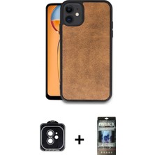 Marsilyan™- iPhone 11 Kılıf Kıvılcım Işık Serisi - Siyah 34D Hayalet Izgaralı Cam + Pvd Metal Kamera Lens - Sh