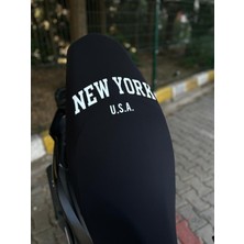 Utku Giyim Baskılı 50 cc 100 cc 125 cc Tüm Scooterlara Uyumlu Motosiklet Sele Kılıfı Siyah