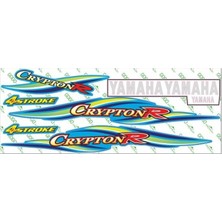 Yamaha Crypton 2005 - 2008 Uyumlu Mavi Sticker Set 002