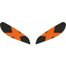 Cf Moto 250 Sr 2020 - 2024 Uyumlu Far Sticker x Turuncu