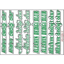 Belirtilmemiş A5 Sticker 039 Tek Paket Çoklu Sticker