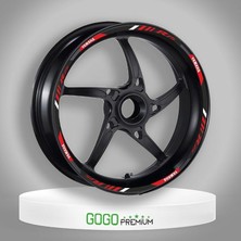 Reflektör Kırmızı Baskı Yamaha R25 Uyumlu 1 Set Jant Şeridi