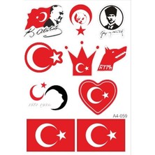 Belirtilmemiş A4 Sticker 059 Tek Paket Çoklu Sticker