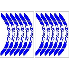 Reflektör Mavi Yamaha Ybr Uyumlu Büyük 1 Set Jant Şeridi