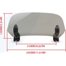 Belirtilmemiş Universal Rüzgar Saptırıcı Cam ( Deflektör ) Ayarlanabilir Asansörlü 295 x 135 mm Füme