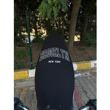 Utku Giyim Baskılı Tüm 50 cc 100 cc 125 cc Scooterlara Uyumlu Motosiklet Sele Kılıfı Siyah Renk