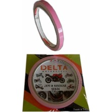 Belirtilmemiş Pembe 7cm x 7 M Opak 1 Set Jant Şeridi