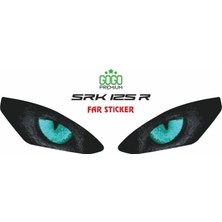 Rks Srk 125 R 2023 - 2025 Uyumlu Far Sticker Mavi