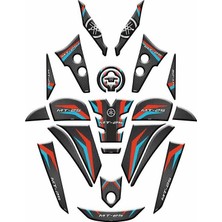 Yamaha MT25 2020 - 2024 Uyumlu Full Tank Pad Set 010