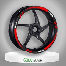 Tvs Wego 110 2012 - 2024 Uyumlu Kırmızı 1 Set Jant Şeridi