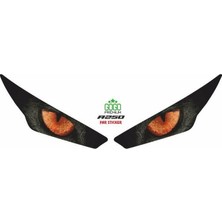 Rks R250 2023 - 2024 Uyumlu Far Sticker Turuncu Göz