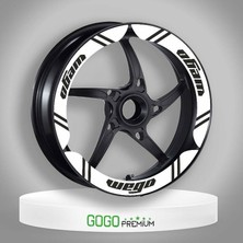 Tvs Wego 110 2012 - 2024 Uyumlu Beyaz Geniş 1 Set Jant Şeridi