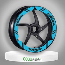 Tvs Wego 110 2012 - 2024 Uyumlu Mavi Geniş 1 Set Jant Şeridi