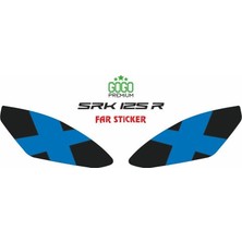 Rks Srk 125 R 2023 - 2025 Uyumlu Far Sticker Mavi x